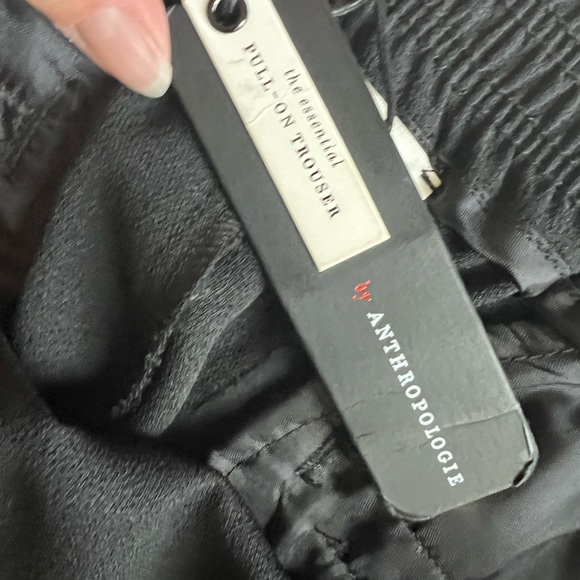 Anthropologie ladies nwt black pull on essential trousers in XL - Picture 3 of 8